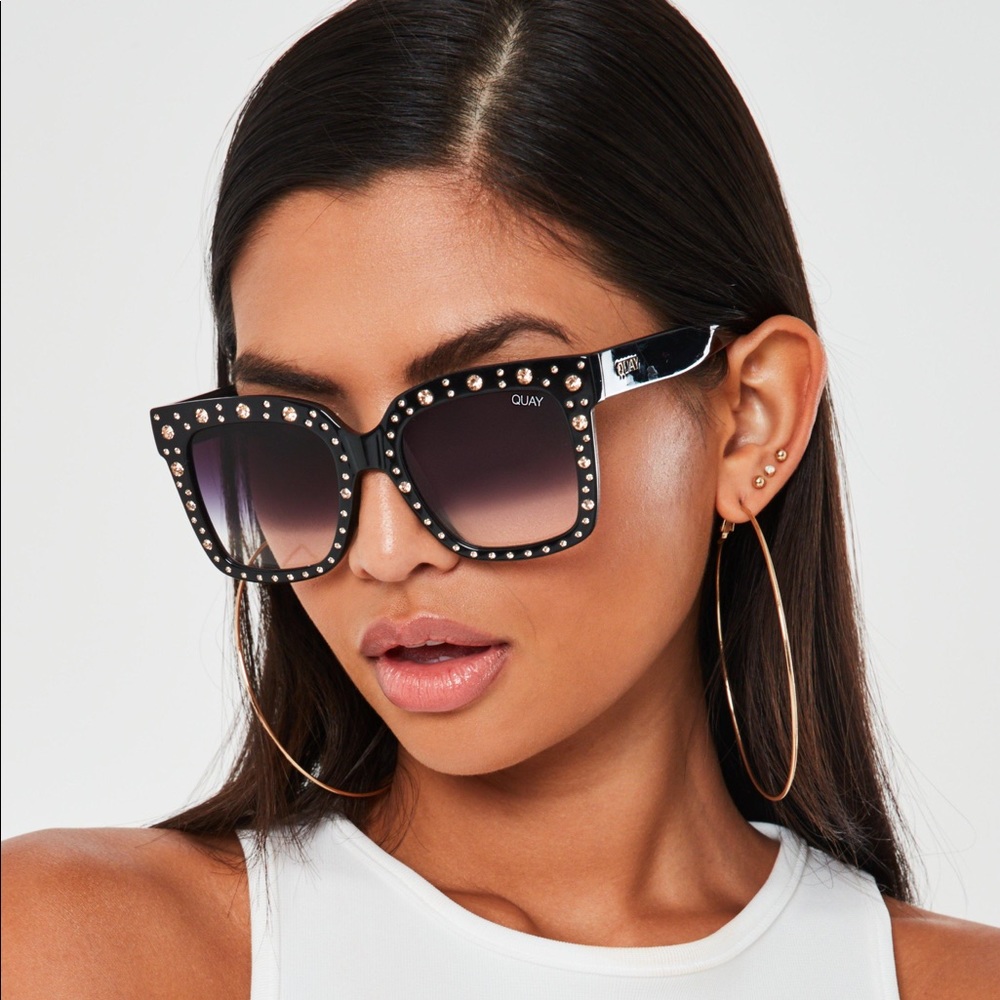 Quay Australia Icy Embellished Sunglasses 🕶